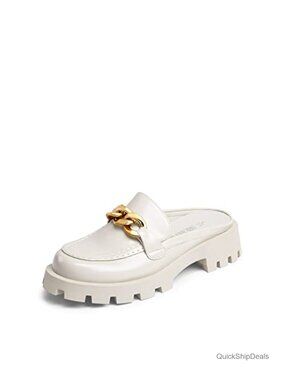 Slip On Chunky Mules Shoes Low Platform Thick Comfortable Lightweight Flat